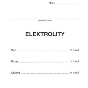 MZ/AN-20 Elektrolity druk medyczny / Akcydensy doDrukuj.pl