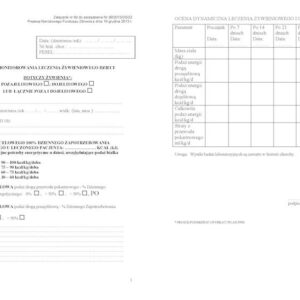 NFZ-61 Karta monitorowania leczenia żywienia dzieci A4c/bl.100k