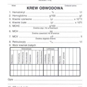 AN-8 Krew obwodowa druk medyczny / Akcydensy doDrukuj.pl