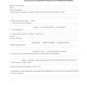 NFZ-53 Skierowanie na opiekę długoterminową A4a/bl.100k