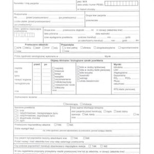 AN-54 Zgłoszenie powikłania poprzetoczeniowego 1z2 druk medyczny / Akcydensy doDrukuj.pl