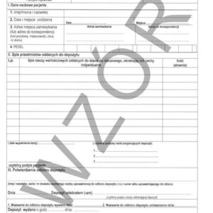 ZPO/07 Karta depozytowa A4a/bl.100k