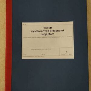 HA/150 Rejestr wystawionych przepustek 1z3 druk medyczny / Akcydensy doDrukuj.pl
