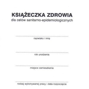 Ksn-2 Książeczka zdrowia dla celów sanitarno - epidemiologicznych A6