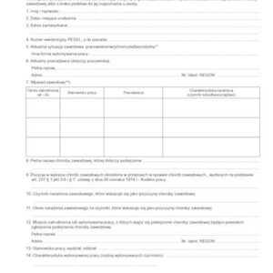 LP-32 Skierowanie na badania (choroba zawodowa) A4a/bl.50k