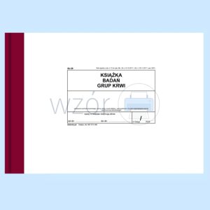 SK-29 Książka badań grup krwi A4c poziomo/50k Drut