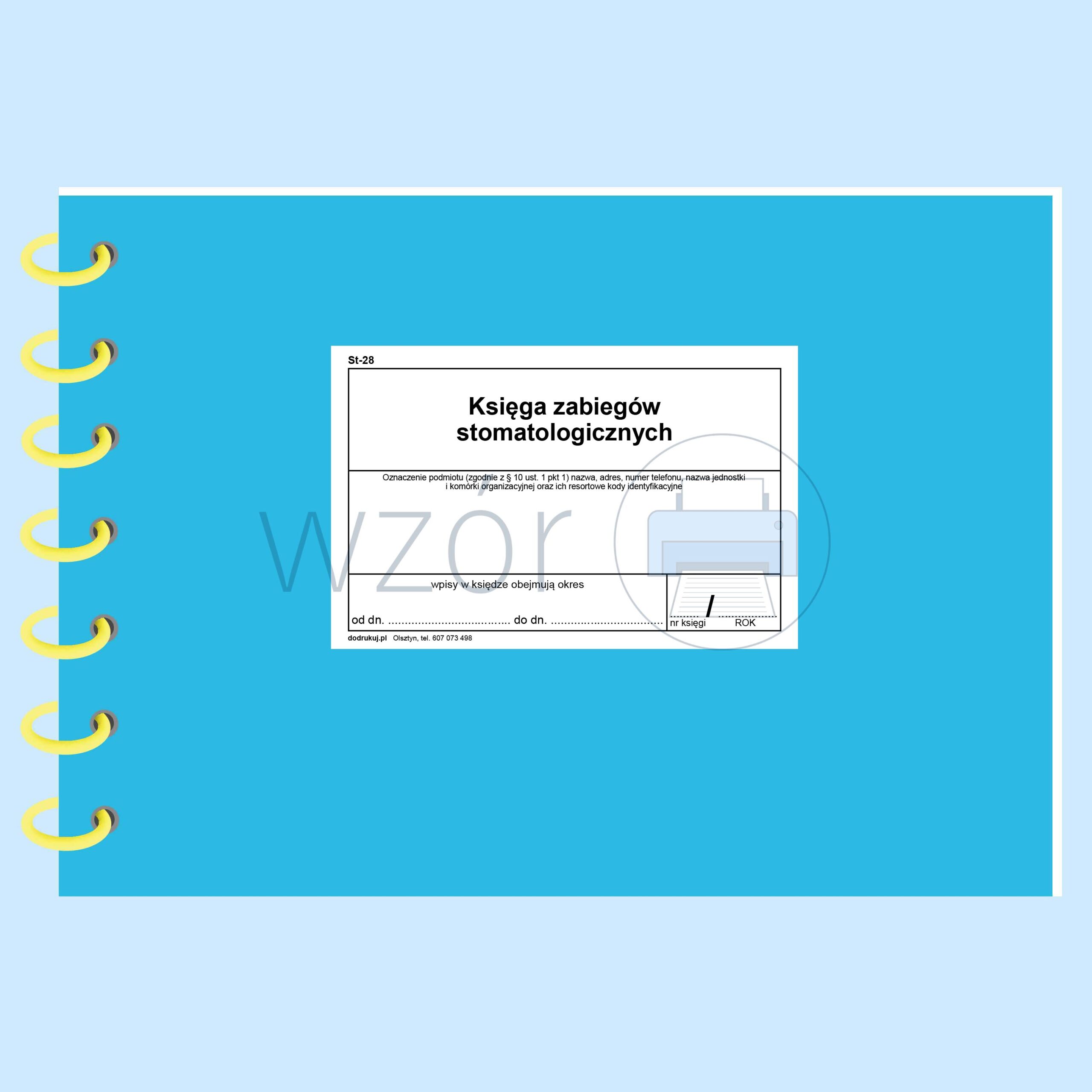 ST-28 Księga zabiegów stomatologicznych A4b/80k Spirala