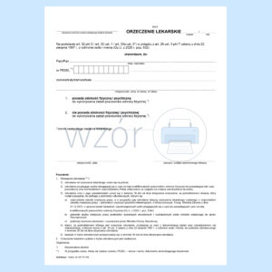B/03 Orzeczenie lekarskie (Pracownik Ochrony Fizycznej) 2025 A4a/bl.100k Samokopia