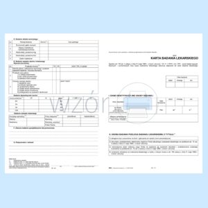 B/05 Karta badania lekarskiego (Broń) 2xA4c/100szt