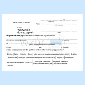 MZ/E-II-16 Wezwanie do szczepień A6b/bl.100k
