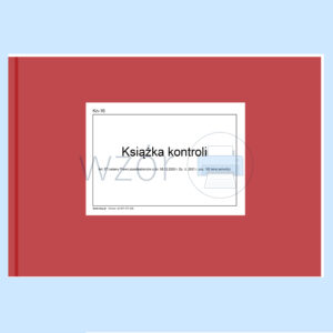 Kn-16 Książka kontroli (przedsiębiorcy) format A4, poziomo, 30 kartek, 120 pozycji, oprawa twarda
