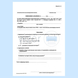 L-6 Orzeczenie lekarskie dla kierowców A5c/bl.100k Samokopia NOWY WZÓR 2025