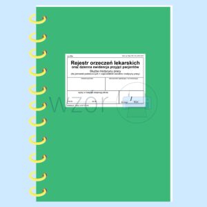 LP-48A Rejestr orzeczeń lekarskich (medycyna pracy) A4b/80k Spirala