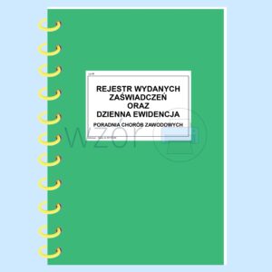 LP-49 Rejestr Wydanych Zaświadczeń A4c/80k Spirala