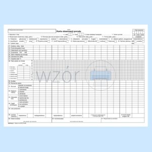 Mz/55 Karta obserwacji porodu A3a/bl.100k