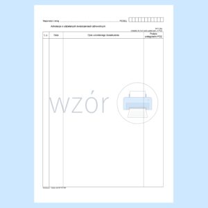 NFZ-28a Wkładka do Indywidualna Karta Opieki Pielęgniarki w POZ A4b/bl.100k