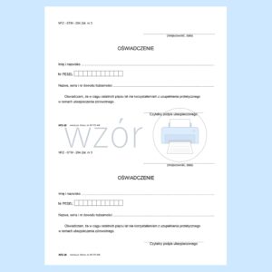 NFZ-39 Oświadczenie protetyczne A5a/bl.100k