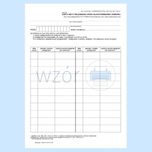 NFZ-64 Karta wizyt pielęgniarki opieki długoterminowej domowej A4c/bl.100k