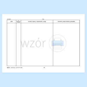 MZ/Og-2a Wkładka do historii choroby Og-2 A5b/500szt