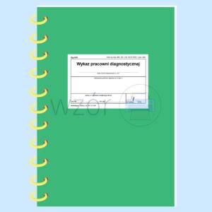 OG-3/20 Wykaz pracowni diagnostycznej (książka) A4b/80k Spirala