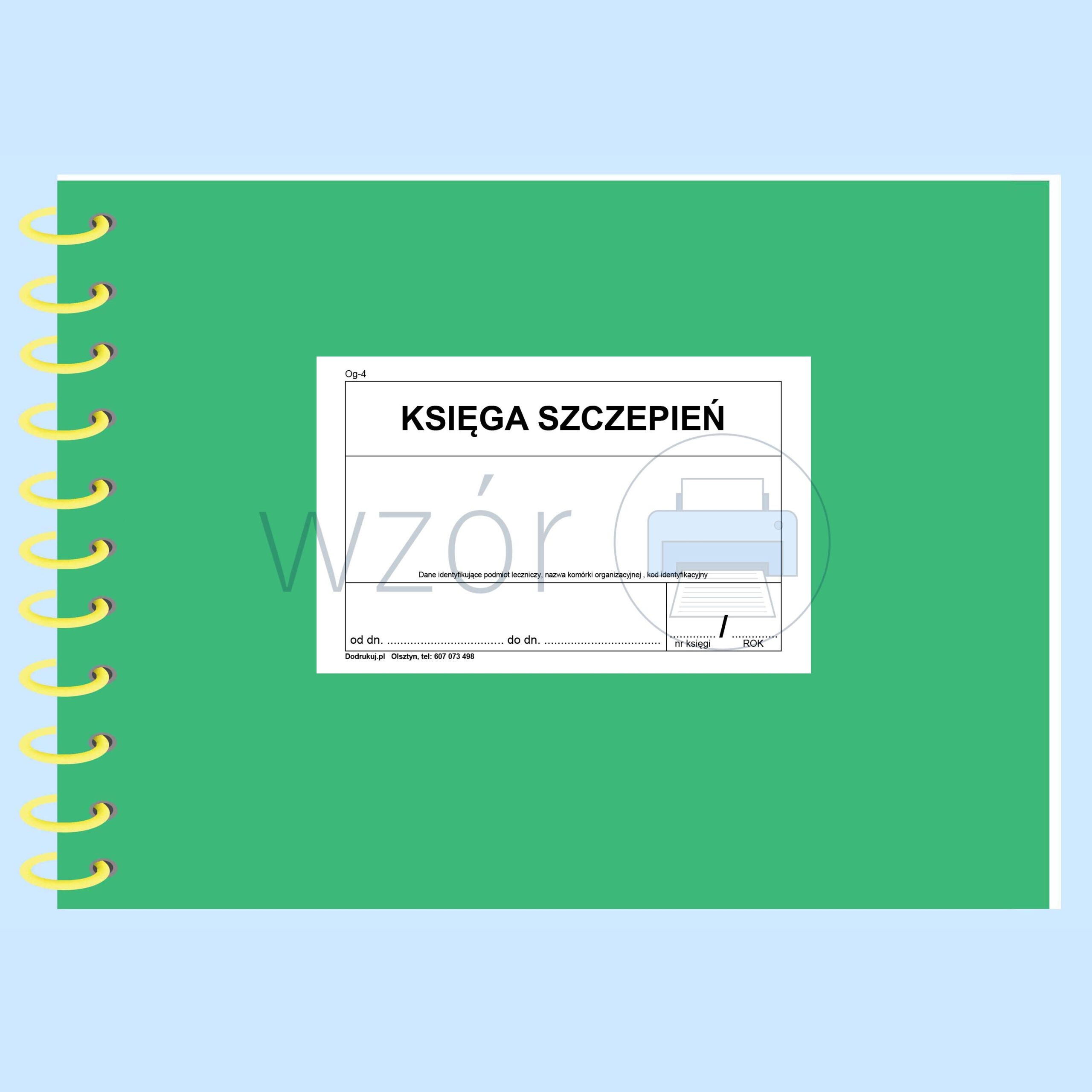 OG-4 Księga szczepień A4b/80k Spirala