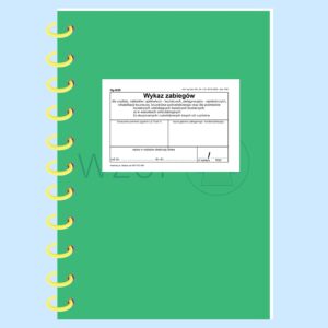 Og-9/20 Wykaz zabiegów (książka) A4c/80k Spirala