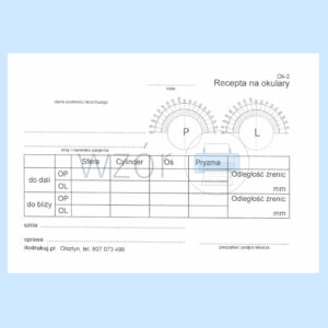 OK-2 Recepta na okulary A6a/bl.100k