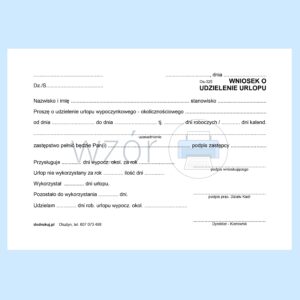 OS-325 Wniosek o udzielenie urlopu A6a/bl.100k