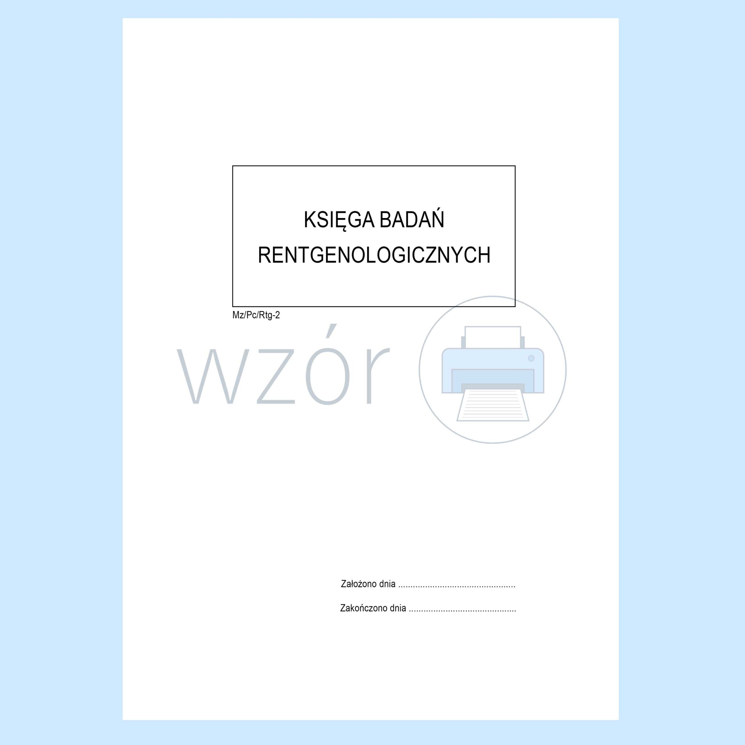 RTG-2 Księga badań rentgenologicznych A4b/80k Spirala rtg-2b - obrazek 2
