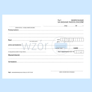 RTG-5 Skierowanie Na Badanie Radiologiczne A5c/bl.100k