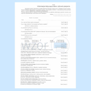 ST-29 Informacja dotycząca stanu zdrowia pacjenta A4c/bl.100k
