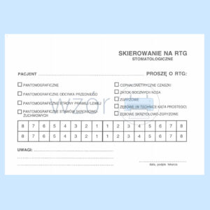 St-3 Skierowanie na RTG stomatologiczne A6a/bl.100k