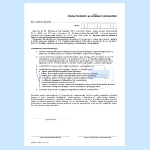 ST-31 Zgoda pacjenta na leczenie chirurgiczne A4a/bl.100k