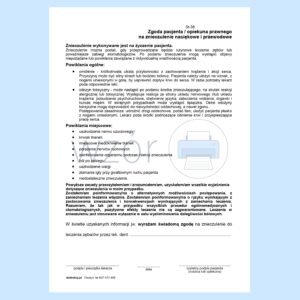 St-38 Zgoda na znieczulenie stomatologiczne A5a/bl.100k
