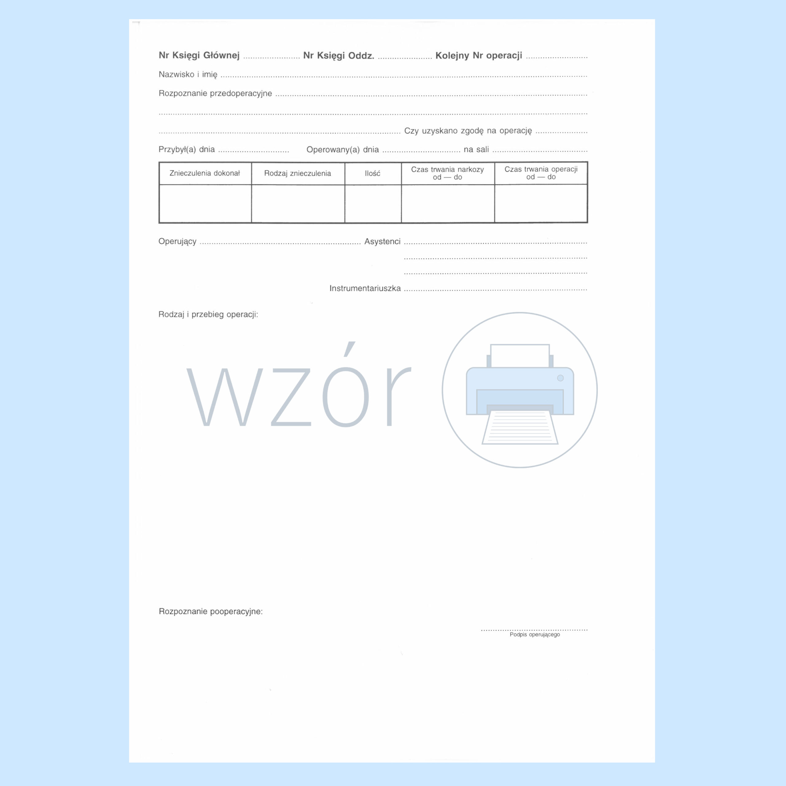 SZP-38D Księga dokonanych operacji A4b/80k Drut - obrazek 3