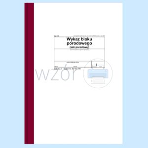 Szp-5/20d Wykaz bloku/sali porodowej A4c/80k Drut