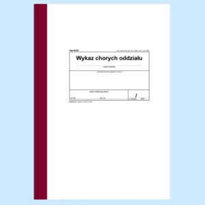 SZP-56/20d Wykaz Chorych Oddziału A4c/80k Drut