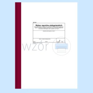 Szp-9/20d Wykaz raportów pielęgniarskich A4b/80k Drut
