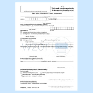 W-10 Wniosek o udostępnienie dokumentacji medycznej A5a/bl.100k