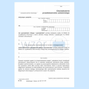W-105 Oświadczenie Przedstawiciela A5a/bl.100k