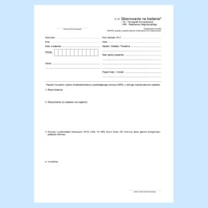 W-160 Skierowanie na badania TK/MRI A4a/bl.100k