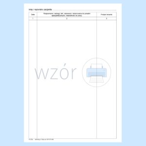 W-223a Wkładka do karty stomatologicznej A4b/bl.100k