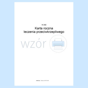 W-282 Karta Roczna Leczenia Przeciwkrzepliwego A6c Zeszyt 16k.