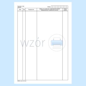 W-93B Wkładka do karty stomatologicznej (wkładka do W-93a) A4b/bl.100k