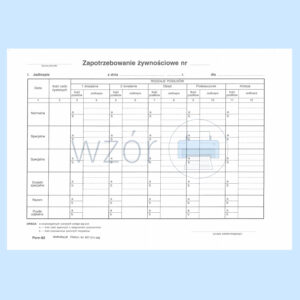 POM-82 Zapotrzebowanie żywnościowe A4c/bl.100k