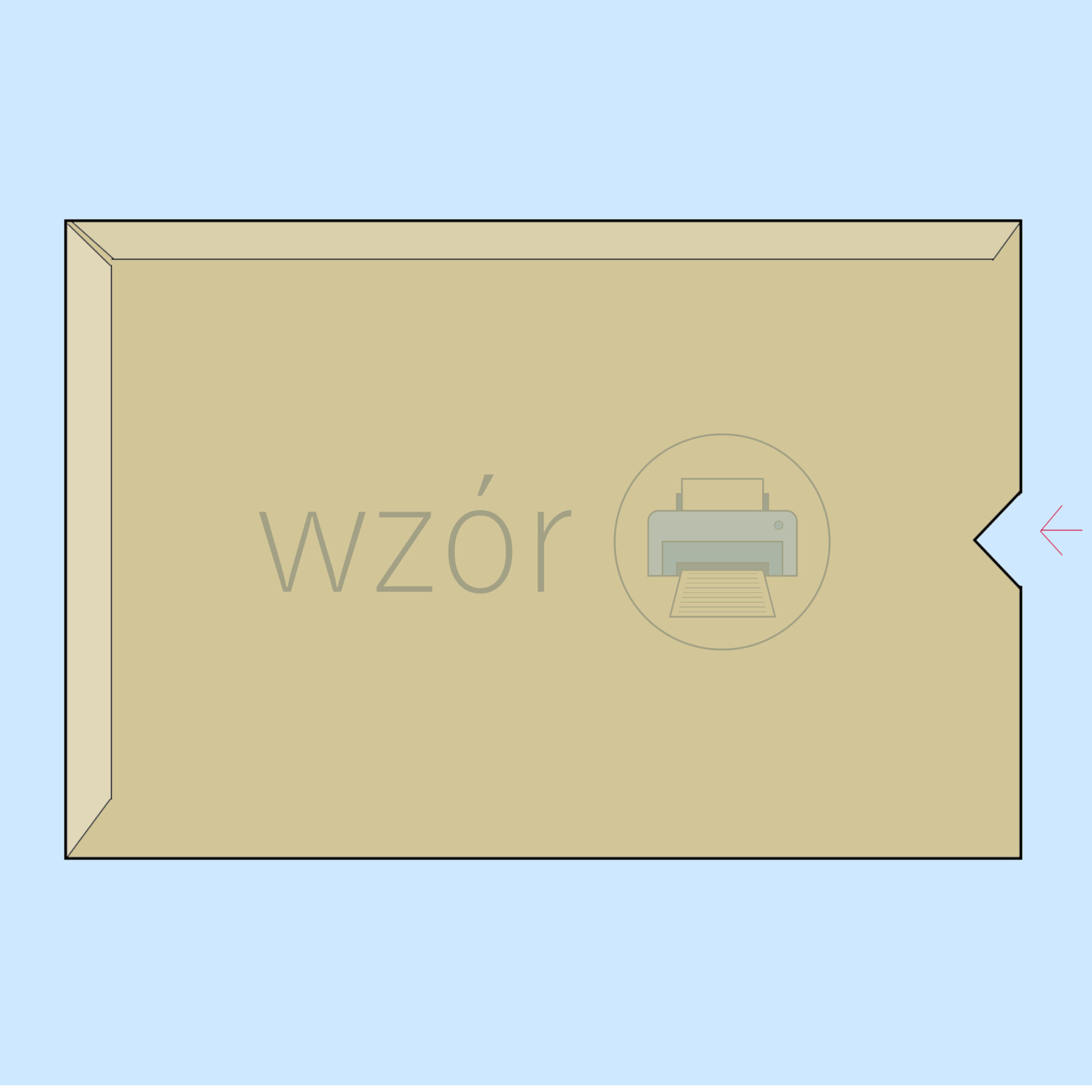 Mz/OG-4g Duże Koperty indywidualne na dokumentację medyczną C4 100szt brązowe 229mm x 320mm - obrazek 2