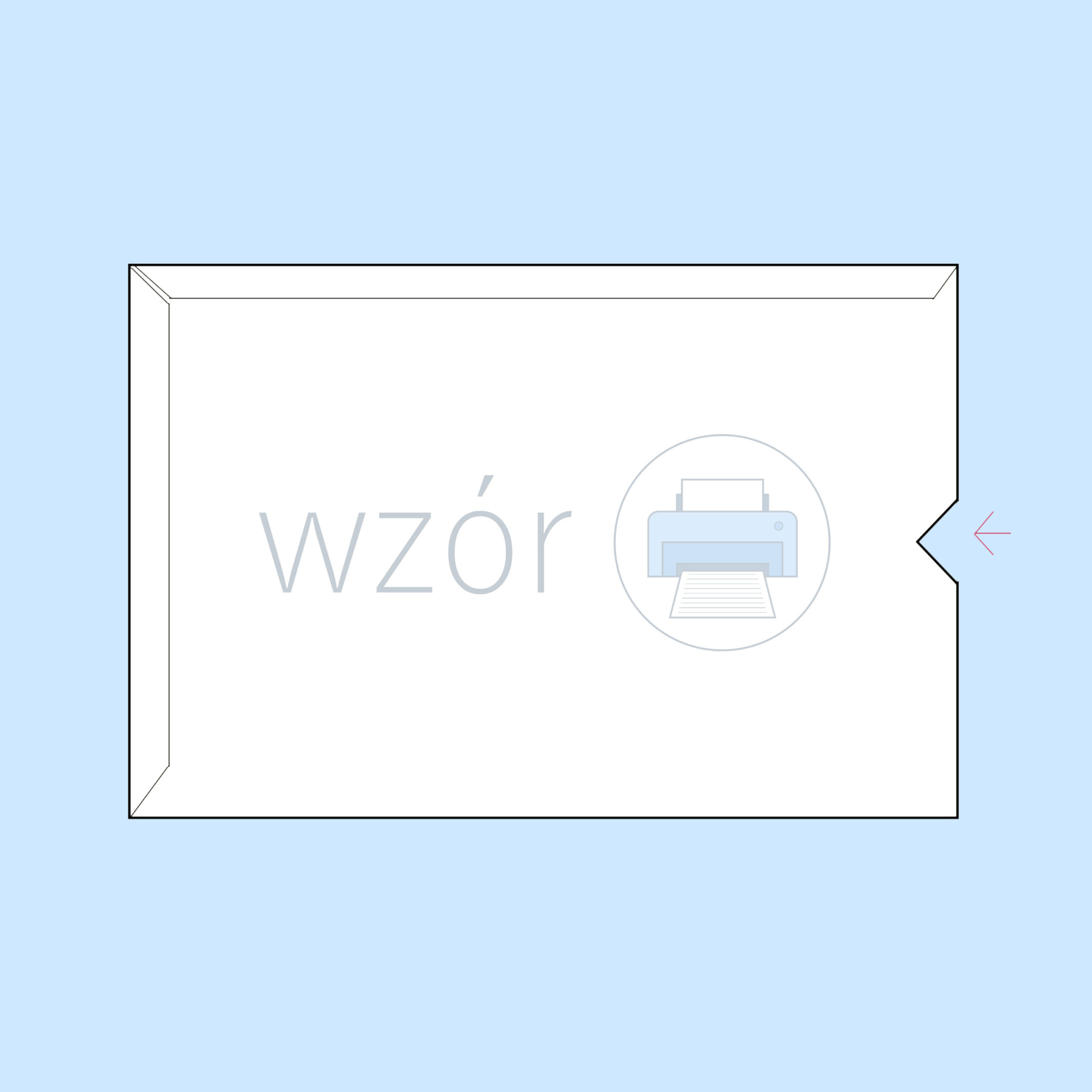 Mz/OG-5G Koperta indywidualna na dokumentacje medyczna B5 100szt biała - obrazek 2