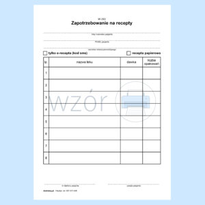 W-293 Zapotrzebowanie na recepty