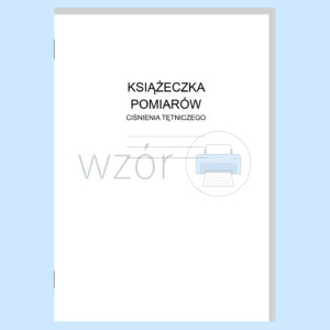Książeczka pomiarów ciśnienia zeszyt A6, 30 kartek